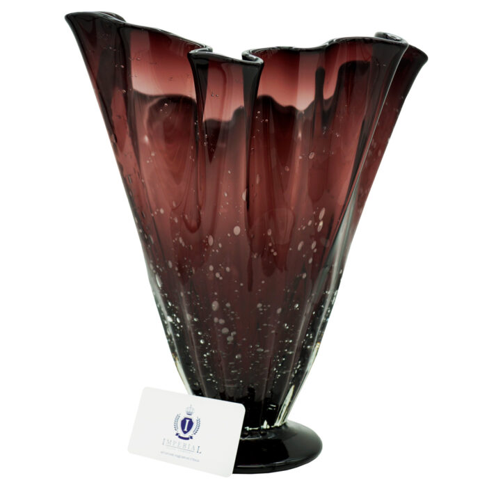 Декоративная ваза широкая для пышных букетов темная масштаб