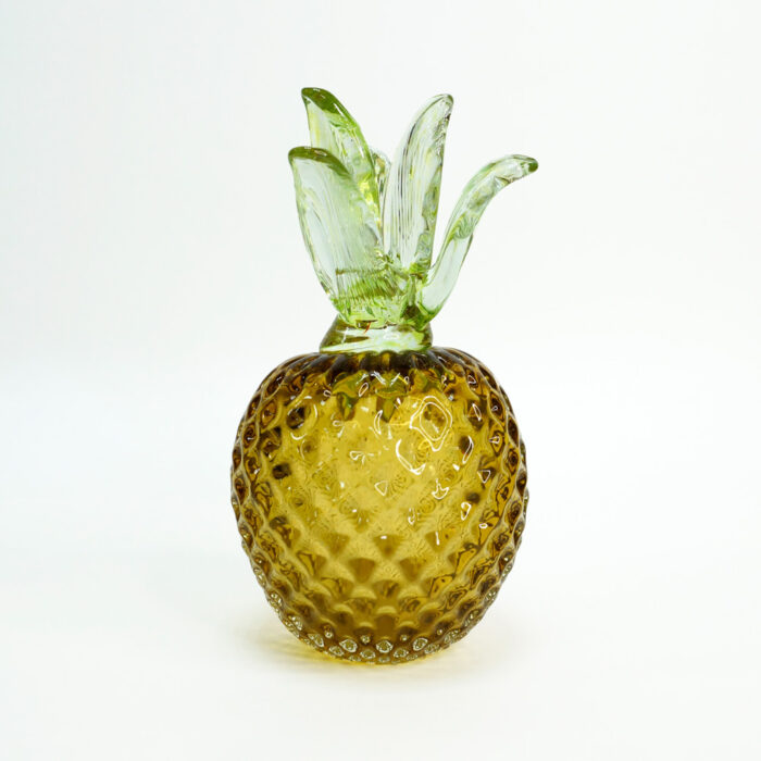 декоративная фигурка ананас из стекла светлый