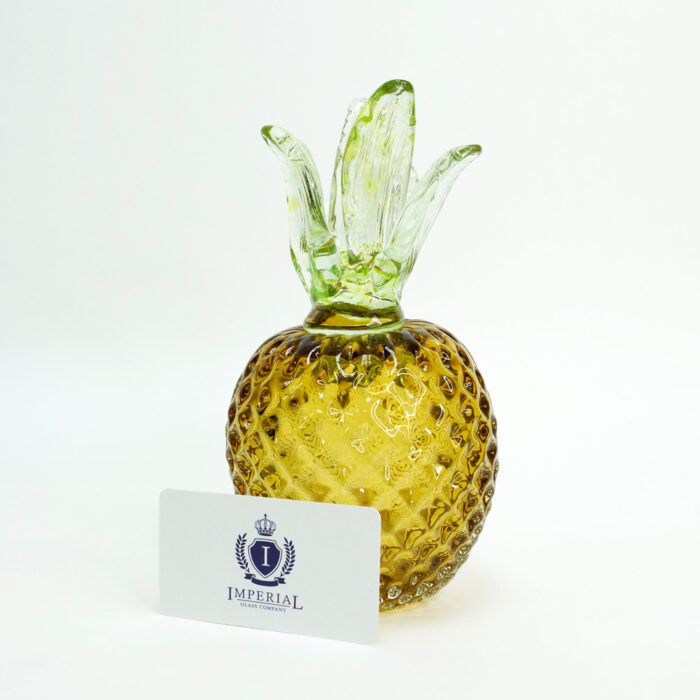 декоративная фигурка ананас из стекла светлый масштаб