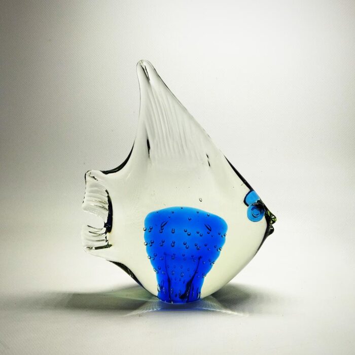 статуэтка рыбка из стекла с пузырями