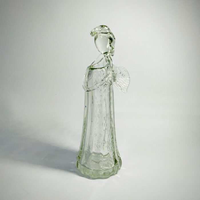 ваза ангел из прозрачного стекла