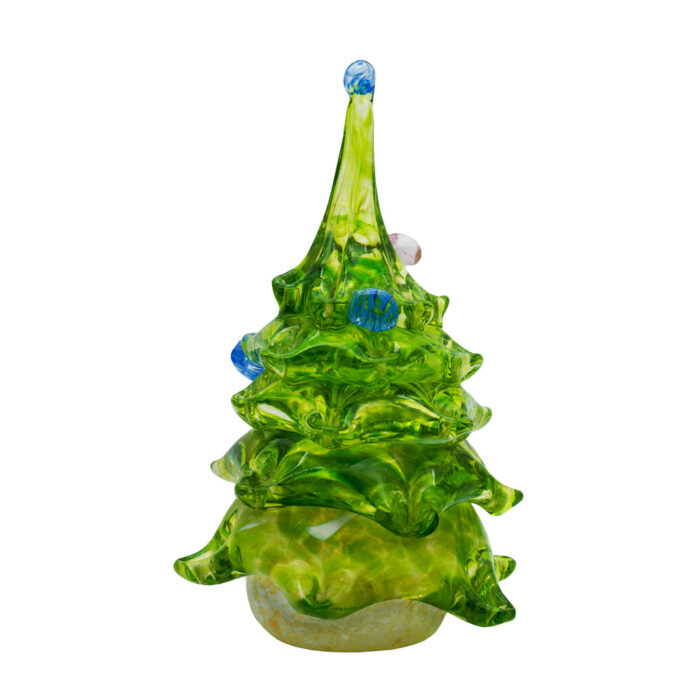 Новогодний сувенир стеклянная елка светло-зеленая