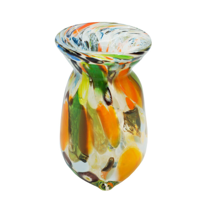 Декоративная ваза Мешок из цветного стекла с мурринами