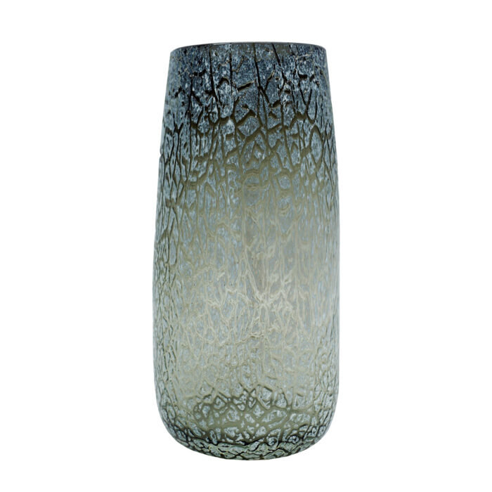 Декоративная ваза кракле серый монохром